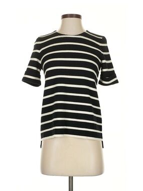 Madewell Black and White Striped Short Sleeve Tee